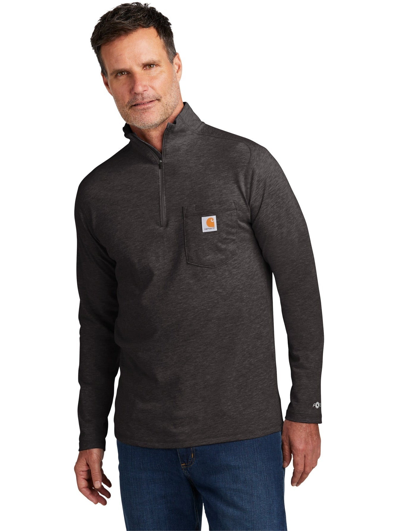 no-logo Carhartt Force 1/4-Zip Long Sleeve T-Shirt-Regular-Carhartt-Thread Logic
