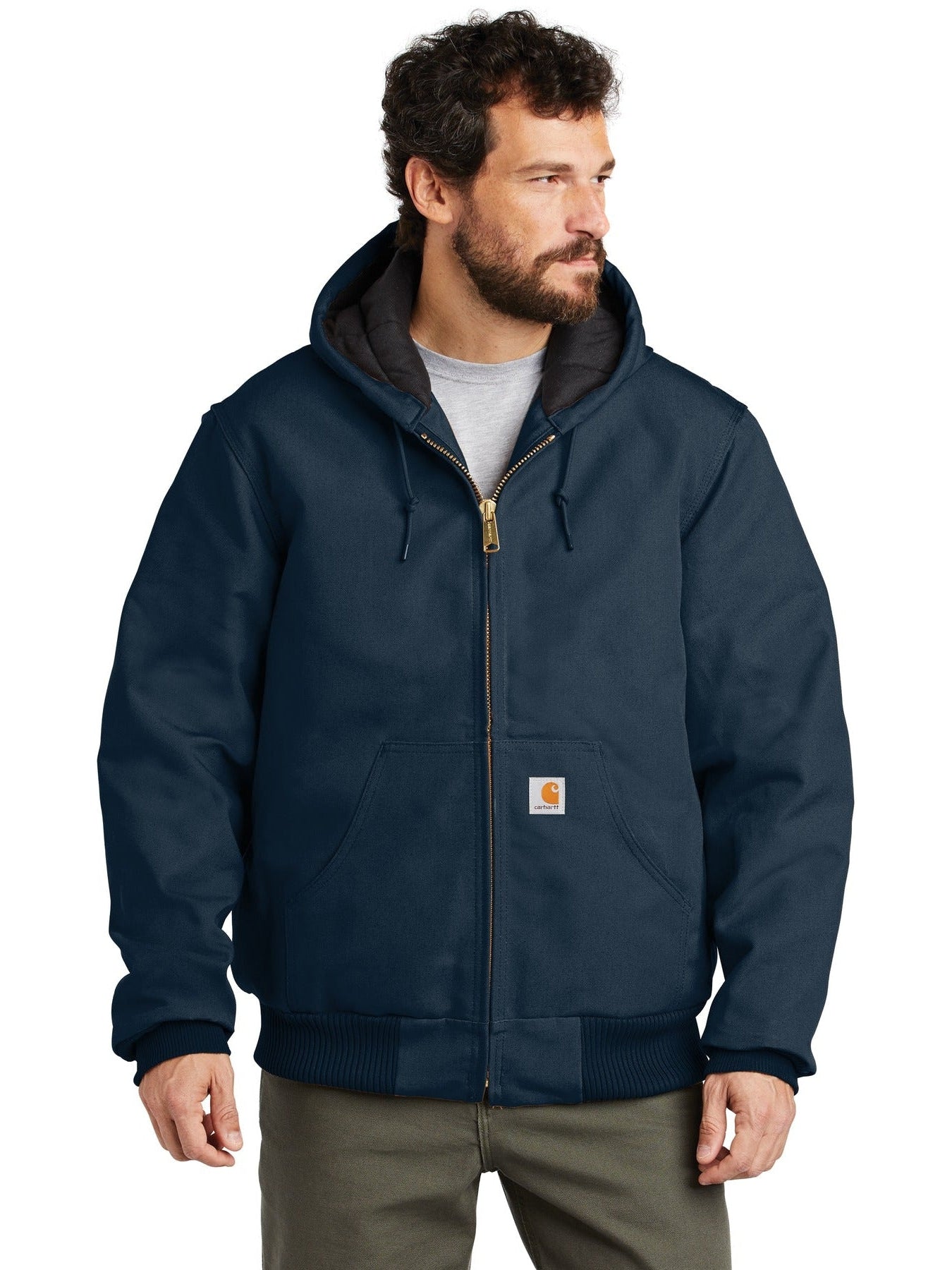 no-logo Carhartt Quilted-Flannel-Lined Duck Active Jacket-Regular-Carhartt-Thread Logic