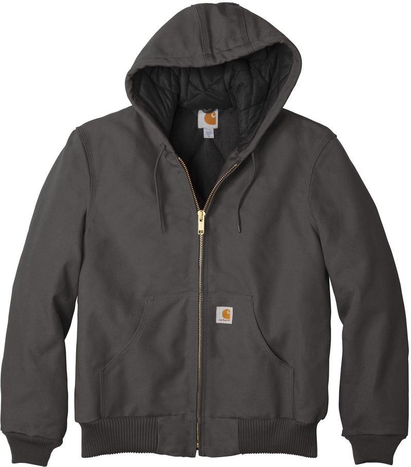 Carhartt Embroidered Men's Quilted-Flannel-Lined Duck Active Jacket -  Queensboro