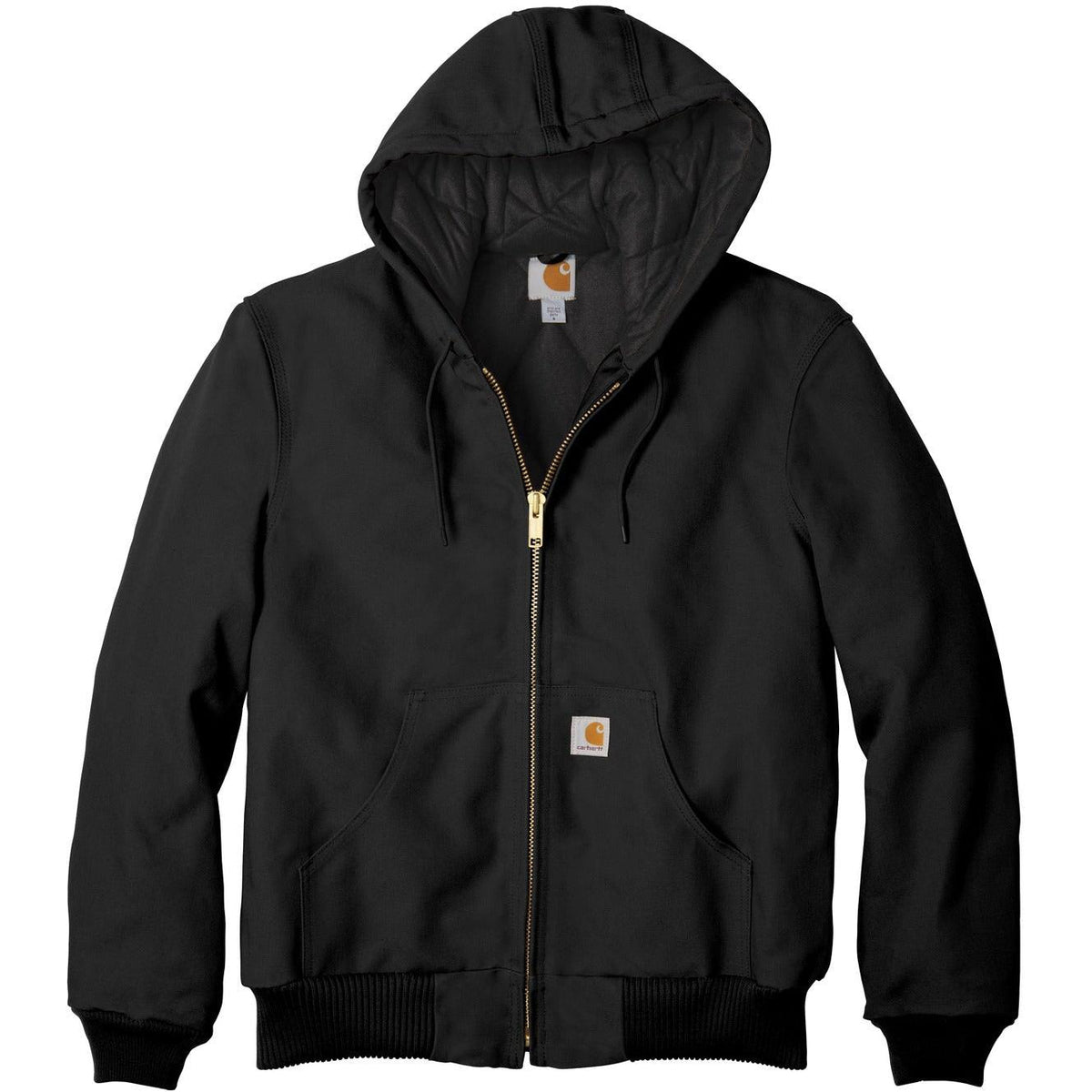 no-logo Carhartt Tall Quilted-Flannel-Lined Duck Active Jac-New-Carhartt-Black-MT-Thread Logic