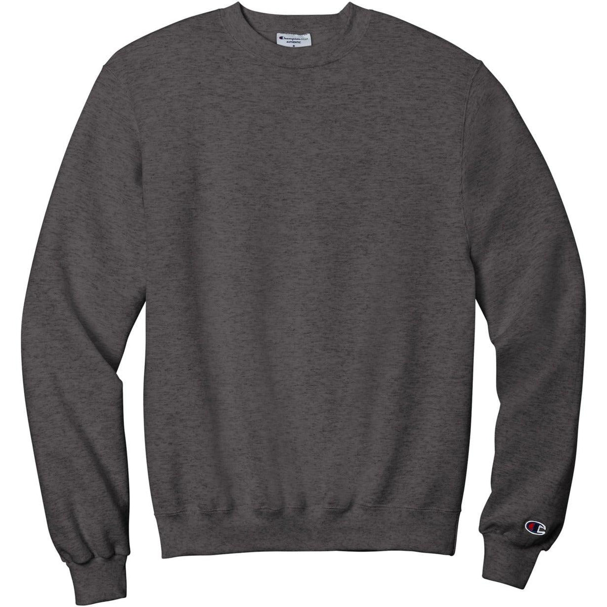 no-logo Champion Double Dry Eco Crew Neck Fleece-Crewnecks-Champion-Charcoal Heather-S-Thread Logic