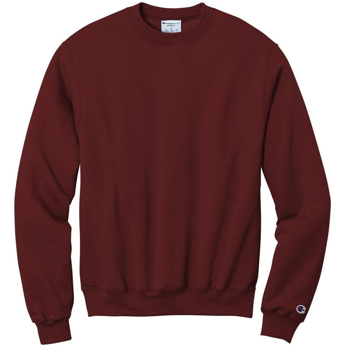 no-logo Champion Double Dry Eco Crew Neck Fleece-Crewnecks-Champion-Maroon-S-Thread Logic