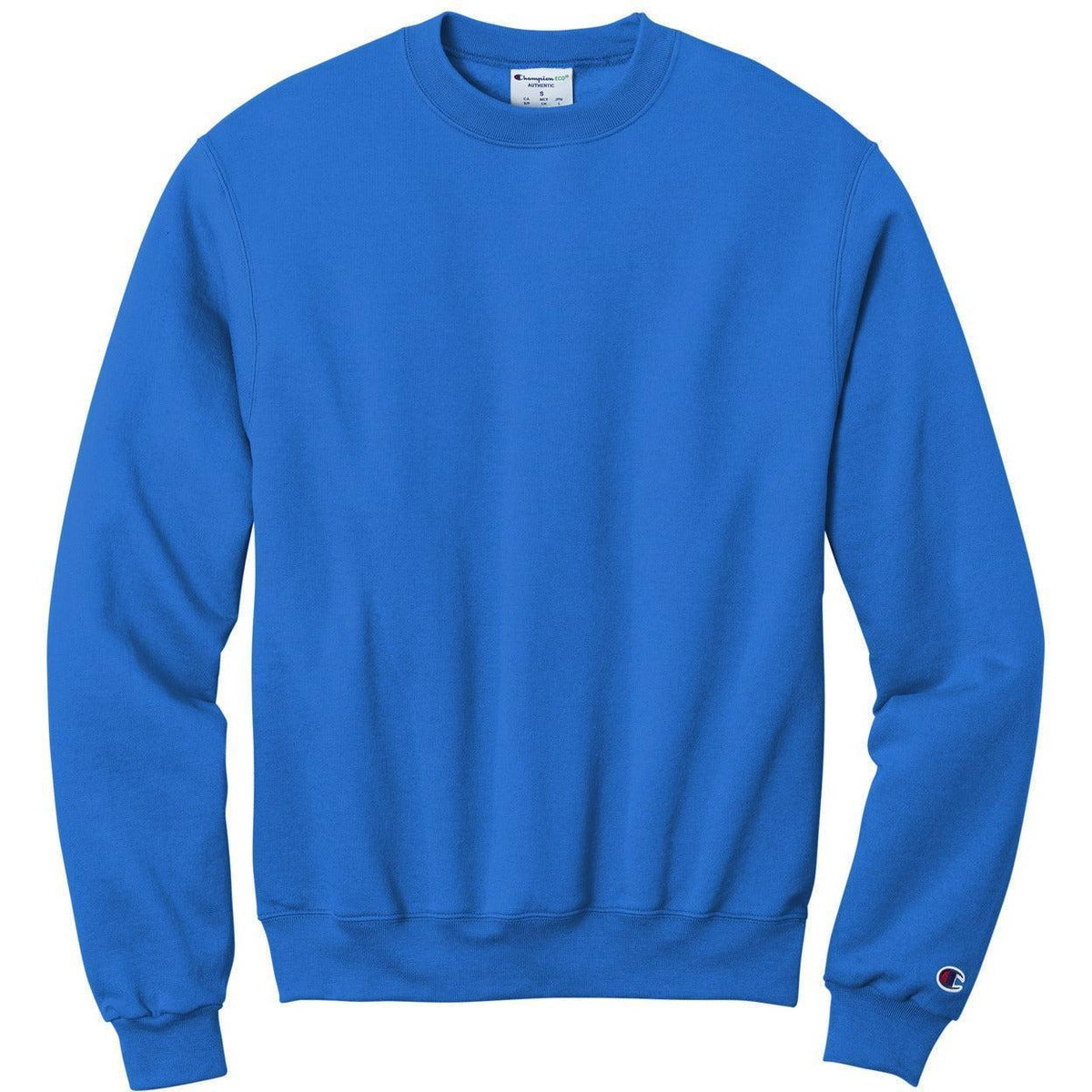 no-logo Champion Double Dry Eco Crew Neck Fleece-Crewnecks-Champion-Royal Blue-S-Thread Logic