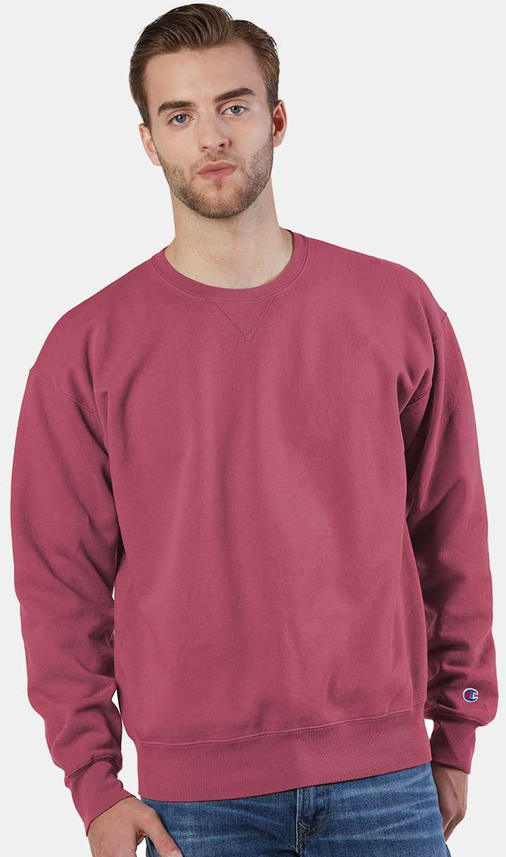 no-logo Champion Garment Dyed Crewneck Sweatshirt-Men's Layering-Champion-Thread Logic