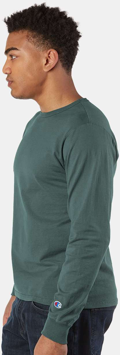 no-logo Champion Garment Dyed Long Sleeve T-Shirt-Men's T Shirts-Champion-Thread Logic