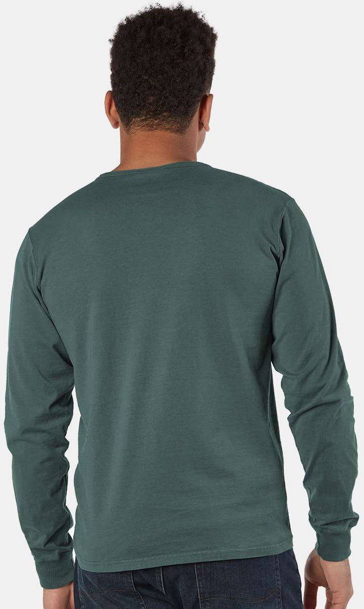 no-logo Champion Garment Dyed Long Sleeve T-Shirt-Men's T Shirts-Champion-Thread Logic