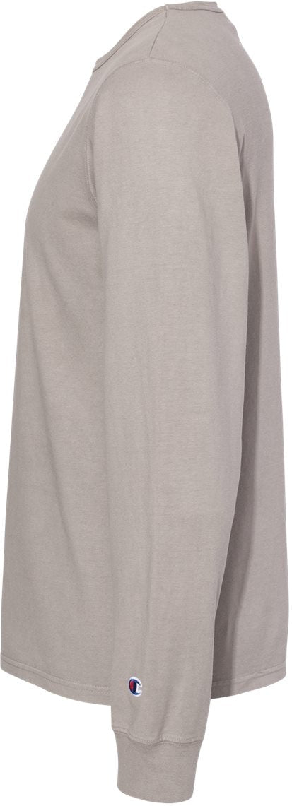 no-logo Champion Garment Dyed Long Sleeve T-Shirt-Men's T Shirts-Champion-Thread Logic