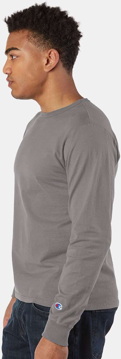 no-logo Champion Garment Dyed Long Sleeve T-Shirt-Men's T Shirts-Champion-Thread Logic