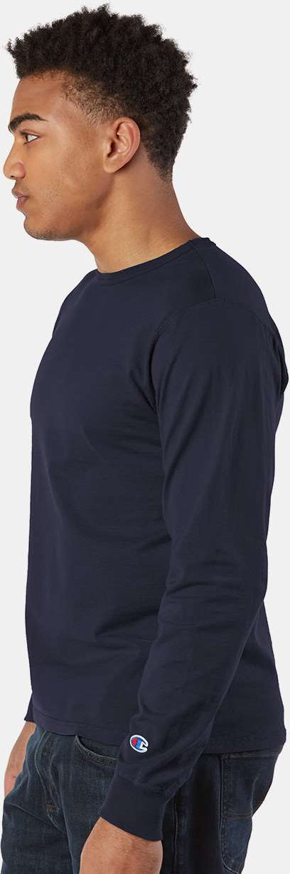 no-logo Champion Garment Dyed Long Sleeve T-Shirt-Men's T Shirts-Champion-Thread Logic