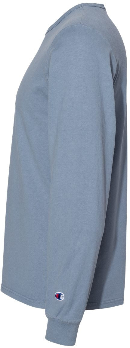 no-logo Champion Garment Dyed Long Sleeve T-Shirt-Men's T Shirts-Champion-Thread Logic