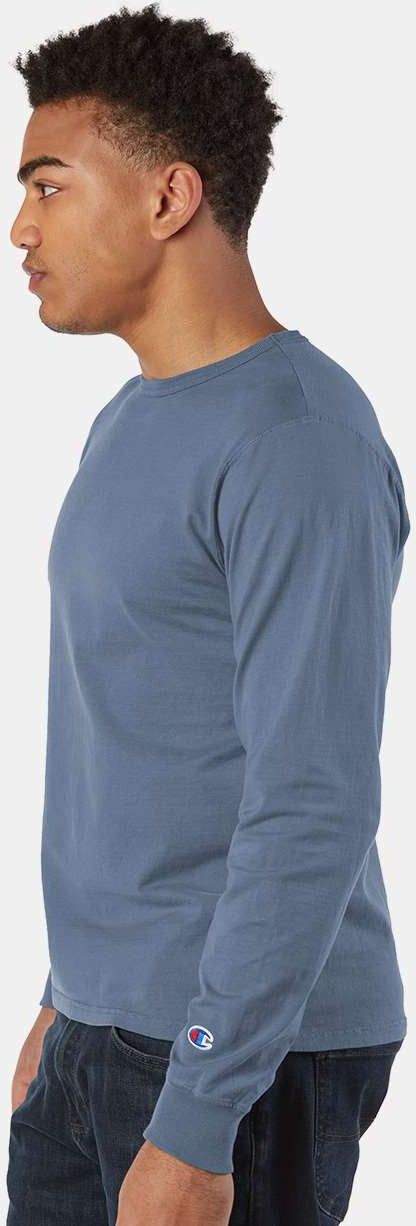 no-logo Champion Garment Dyed Long Sleeve T-Shirt-Men's T Shirts-Champion-Thread Logic