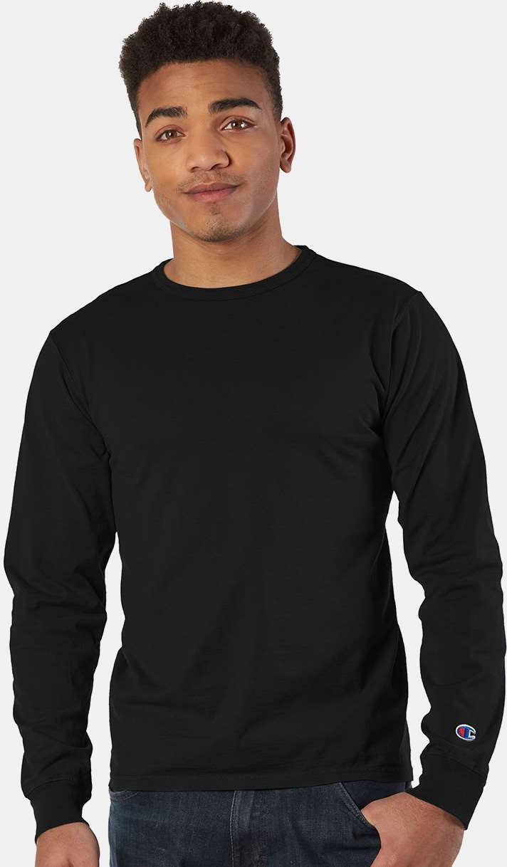 no-logo Champion Garment Dyed Long Sleeve T-Shirt-Men's T Shirts-Champion-Thread Logic