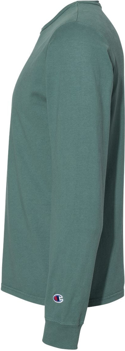 no-logo Champion Garment Dyed Long Sleeve T-Shirt-Men's T Shirts-Champion-Thread Logic