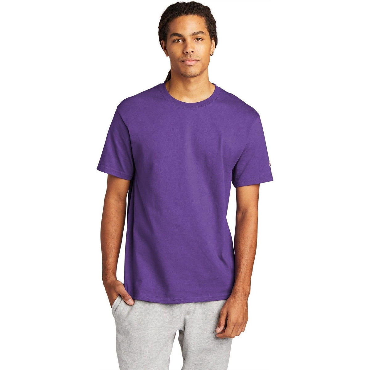 no-logo Champion Heritage 6-Oz. Jersey Tee-Polos-Champion-Thread Logic
