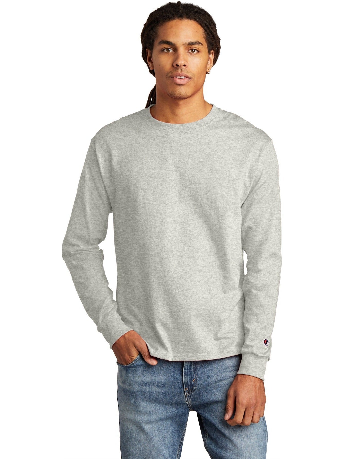 no-logo Champion Heritage Jersey Long Sleeve Tee-Regular-Champion-Thread Logic
