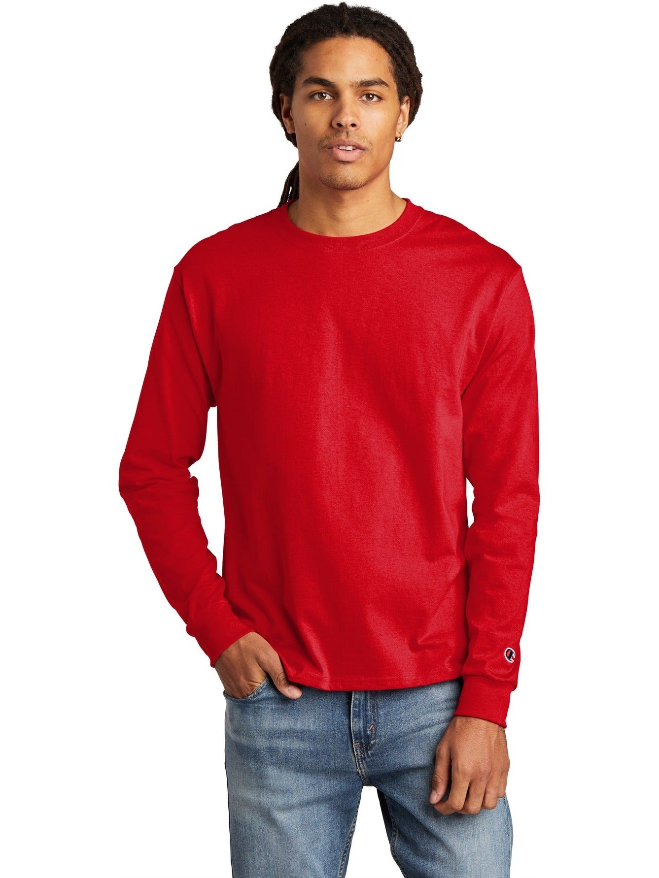 no-logo Champion Heritage Jersey Long Sleeve Tee-Regular-Champion-Thread Logic