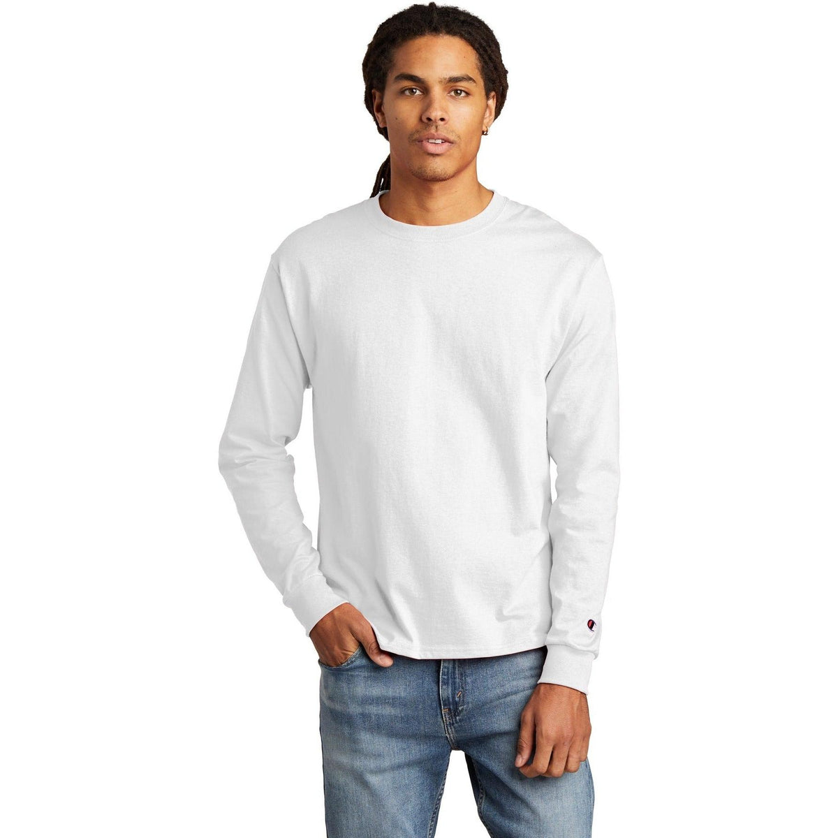 no-logo Champion Heritage Jersey Long Sleeve Tee-Regular-Champion-Thread Logic