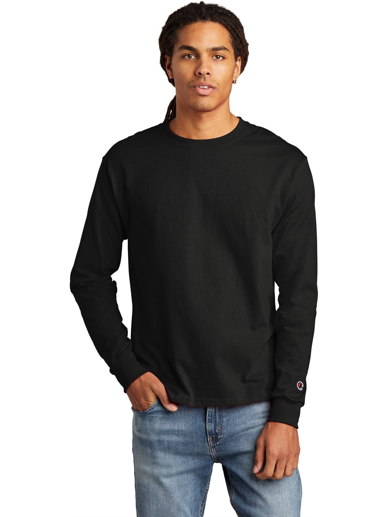 no-logo Champion Heritage Jersey Long Sleeve Tee-Regular-Champion-Thread Logic