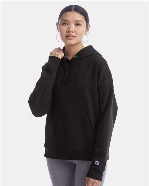 no-logo Champion Ladies Powerblend Hooded Sweatshirt-Apparel-Champion-Thread Logic