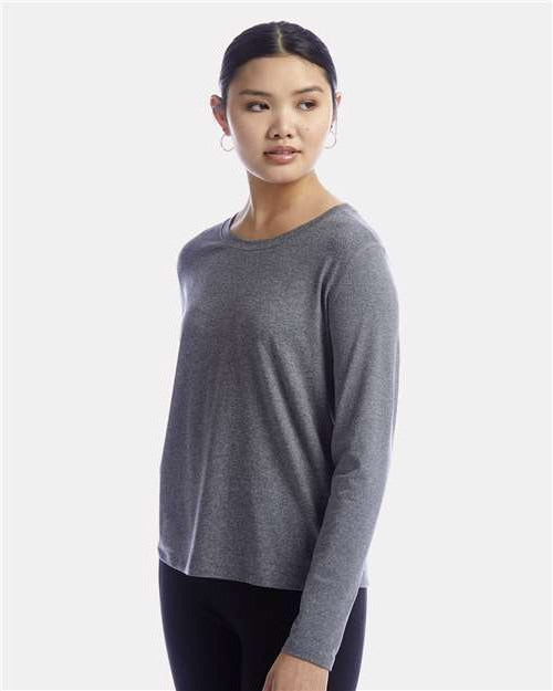 no-logo Champion Ladies Sport Soft Touch Long Sleeve T-Shirt-Apparel-Champion-Thread Logic