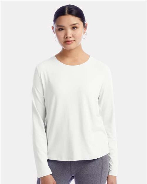 no-logo Champion Ladies Sport Soft Touch Long Sleeve T-Shirt-Apparel-Champion-Thread Logic