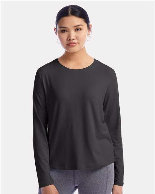 no-logo Champion Ladies Sport Soft Touch Long Sleeve T-Shirt-Apparel-Champion-Thread Logic