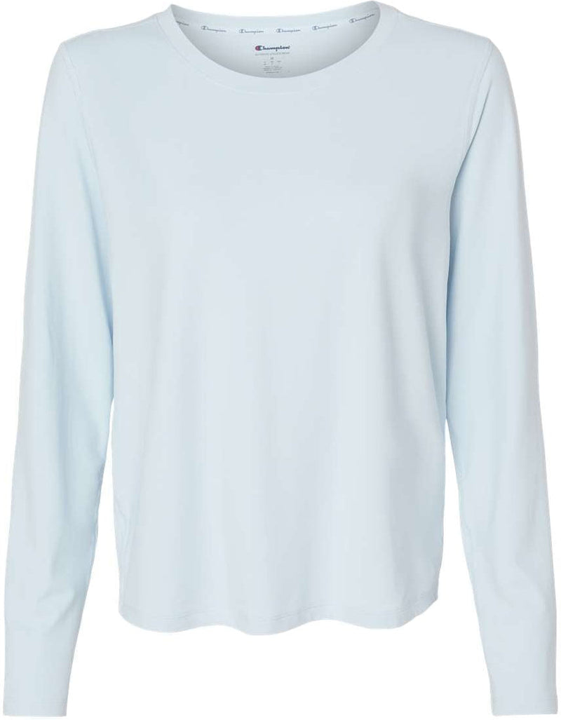 Champion Ladies Sport Soft Touch Long Sleeve T-Shirt-Apparel-Champion-Collage Blue-S-Thread Logic
