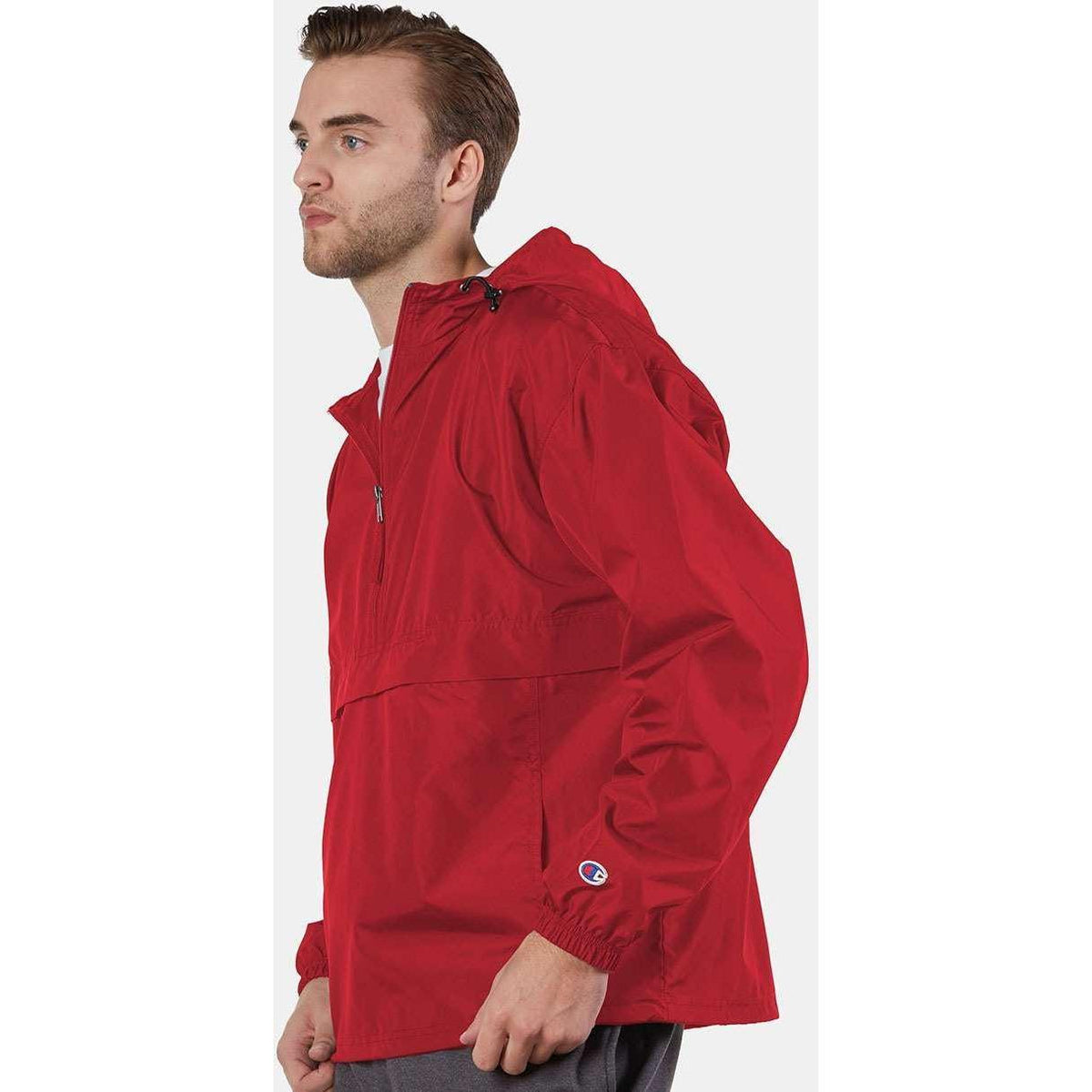 no-logo Champion Packable Quarter-Zip Jacket-Men's Jackets-Champion-Thread Logic