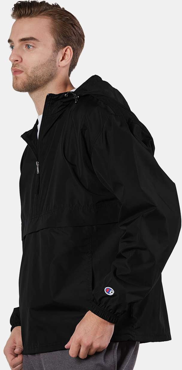 Custom Champion Packable Half Zip Windbreaker Jacket - Design