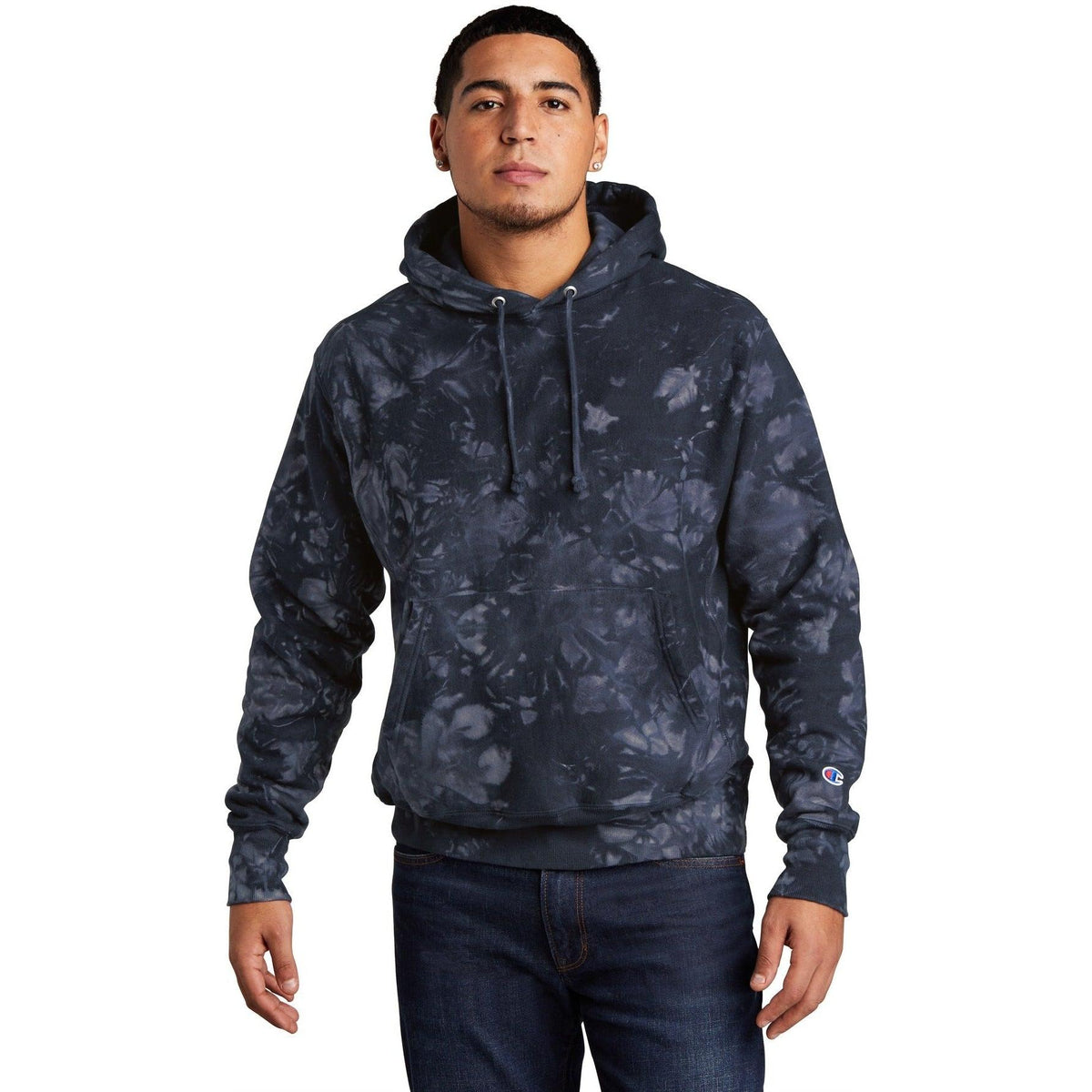 no-logo Champion Reverse Weave Scrunch-Dye Tie-Dye Hooded Sweatshirt-Regular-Champion-Thread Logic