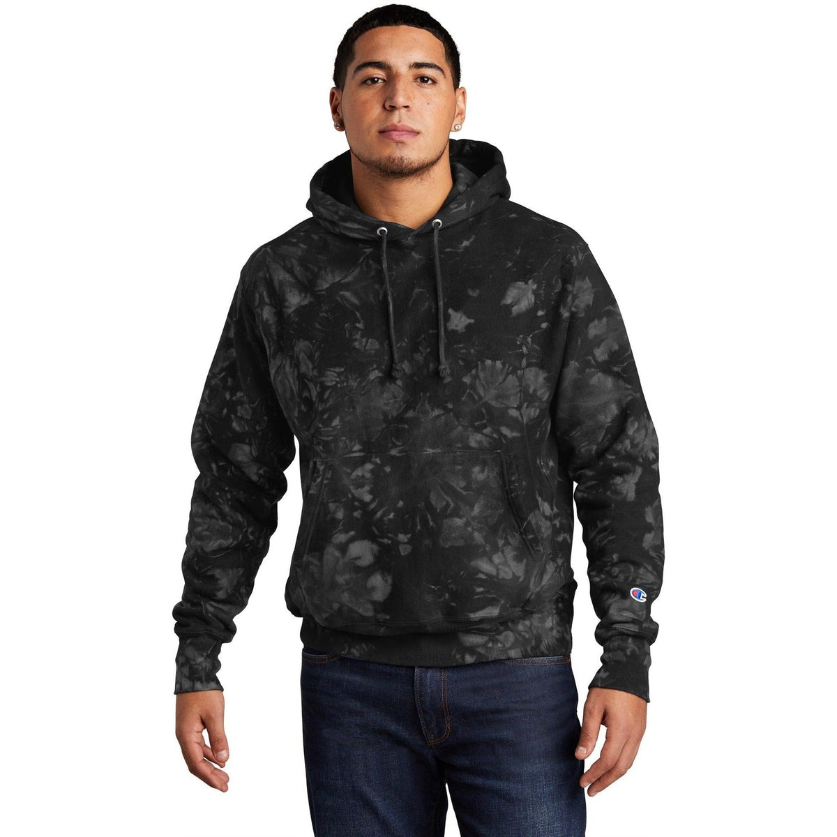 no-logo Champion Reverse Weave Scrunch-Dye Tie-Dye Hooded Sweatshirt-Regular-Champion-Thread Logic