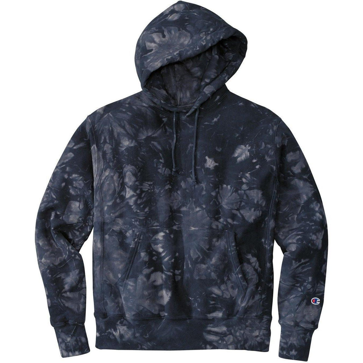 no-logo Champion Reverse Weave Scrunch-Dye Tie-Dye Hooded Sweatshirt