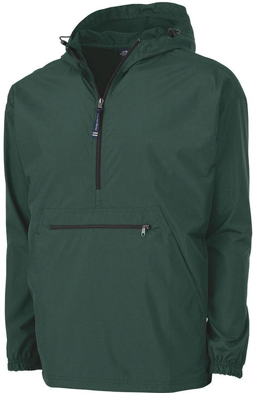 Aqua Preppy Charles River Pack N Go Pullover Wind Jacket with