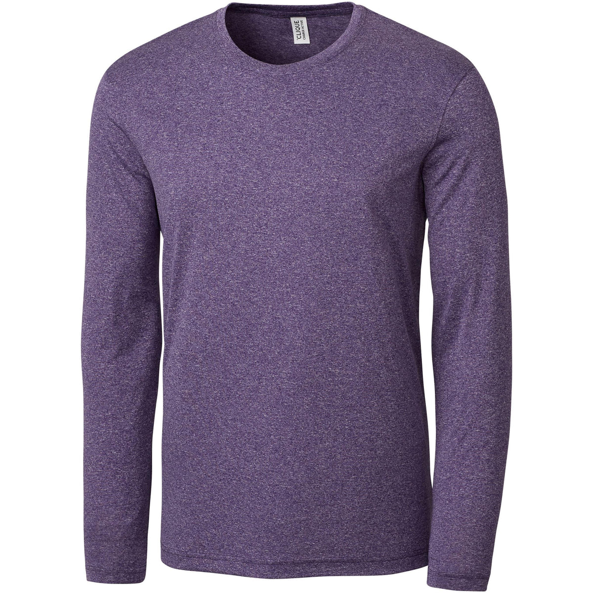 no-logo Clique Charge Active Long Sleeve Tee-Men's T Shirts-Clique-College Purple Heather-S-Thread Logic