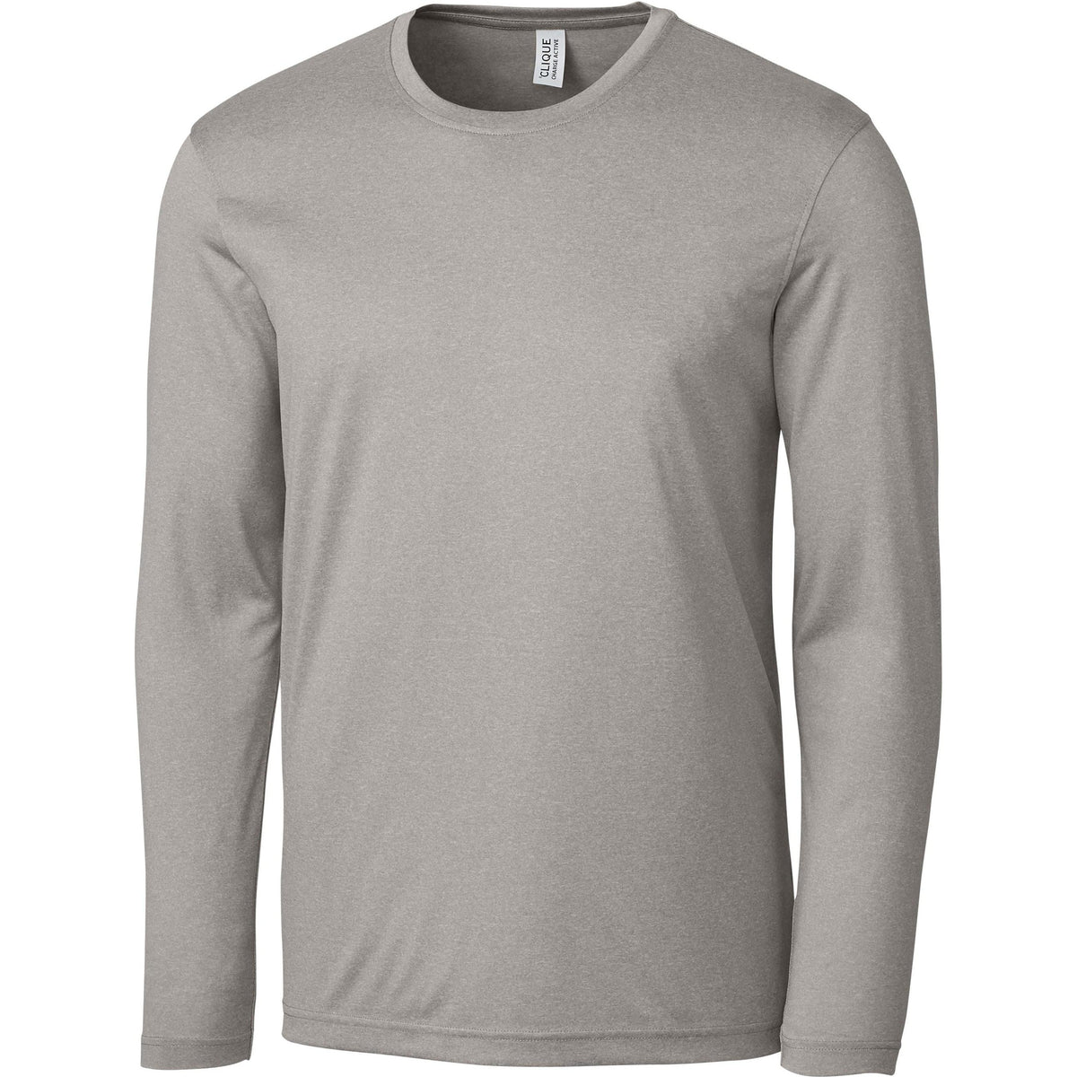 no-logo Clique Charge Active Long Sleeve Tee-Men's T Shirts-Clique-Light Grey Heather-S-Thread Logic