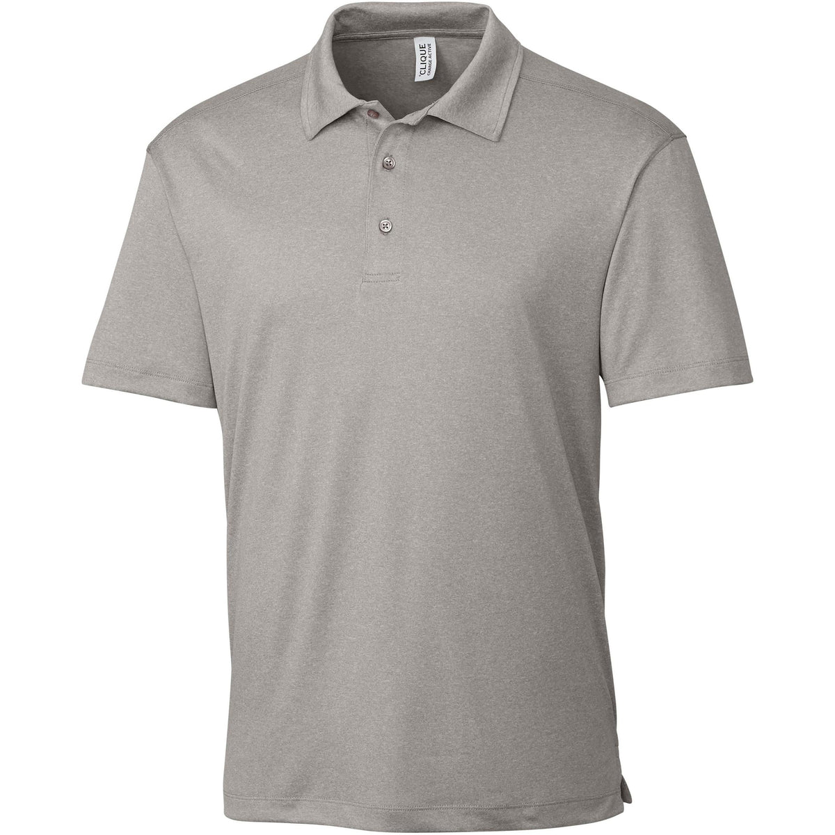 logo-left Clique Charge Active Polo-Men's Polos-Clique-Light Grey Heather-S-Thread Logic