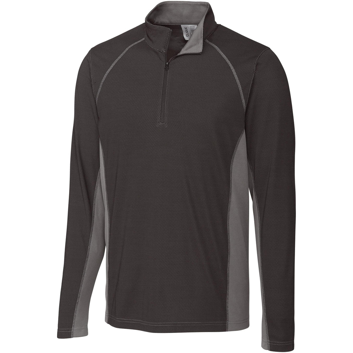 no-logo Clique Ice Colorblock Half Zip-Quarter Zips-Clique-Black-S-Thread Logic