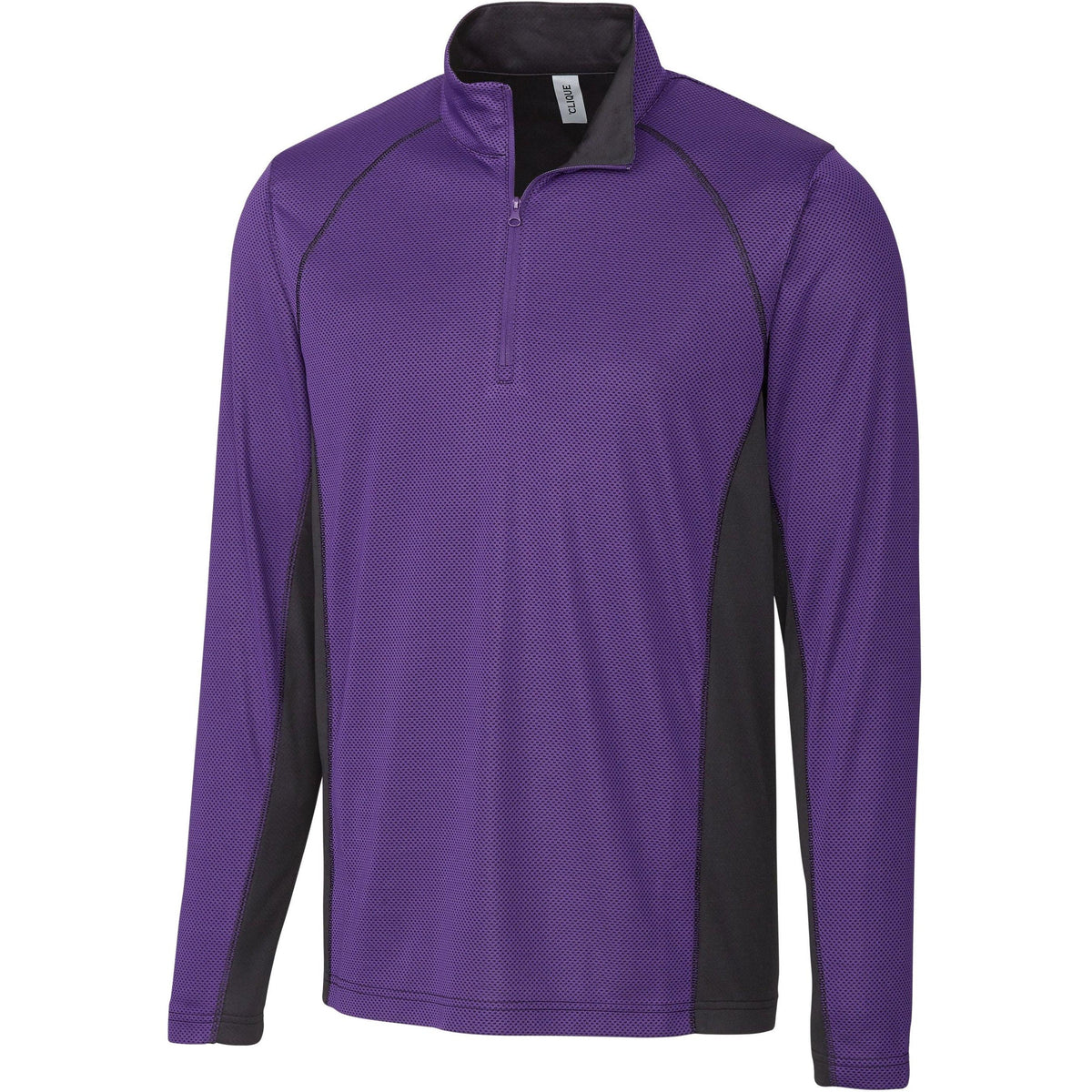 no-logo Clique Ice Colorblock Half Zip-Quarter Zips-Clique-Collegiate Purple-S-Thread Logic