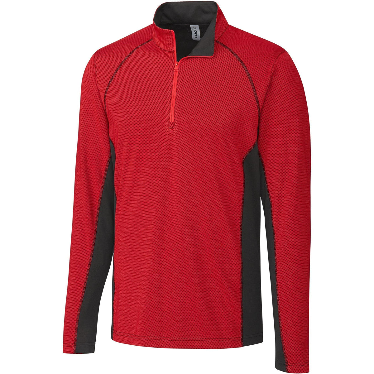 no-logo Clique Ice Colorblock Half Zip-Quarter Zips-Clique-Red-S-Thread Logic
