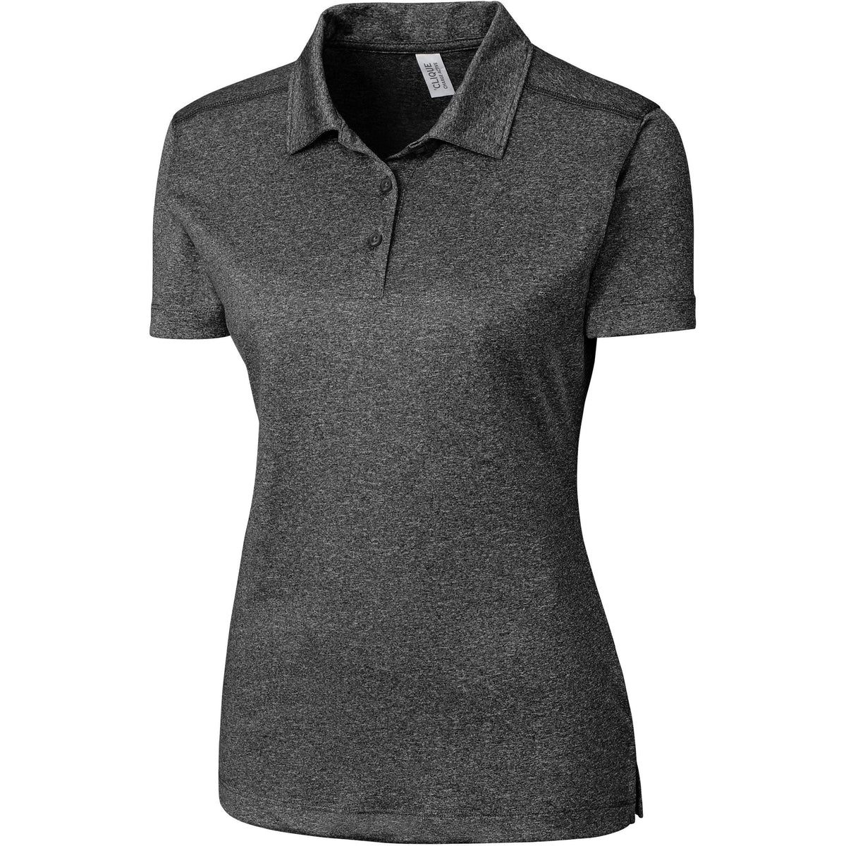 no-logo Clique Women's Charge Active Polo-Ladies Polos-Clique-Black Heather-XS-Thread Logic