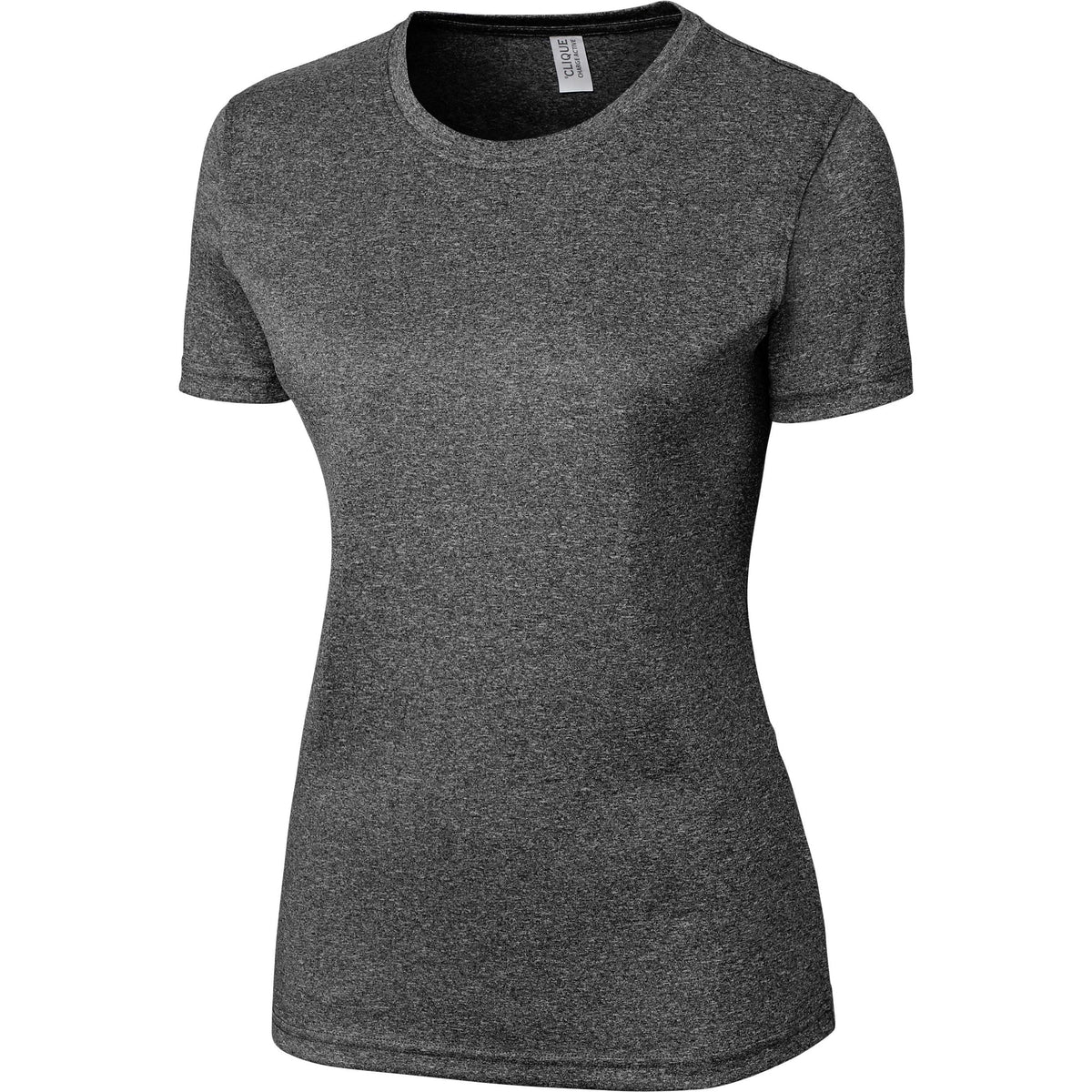 no-logo Clique Women's Charge Active Tee-Polos-Clique-Black Heather-XS-Thread Logic