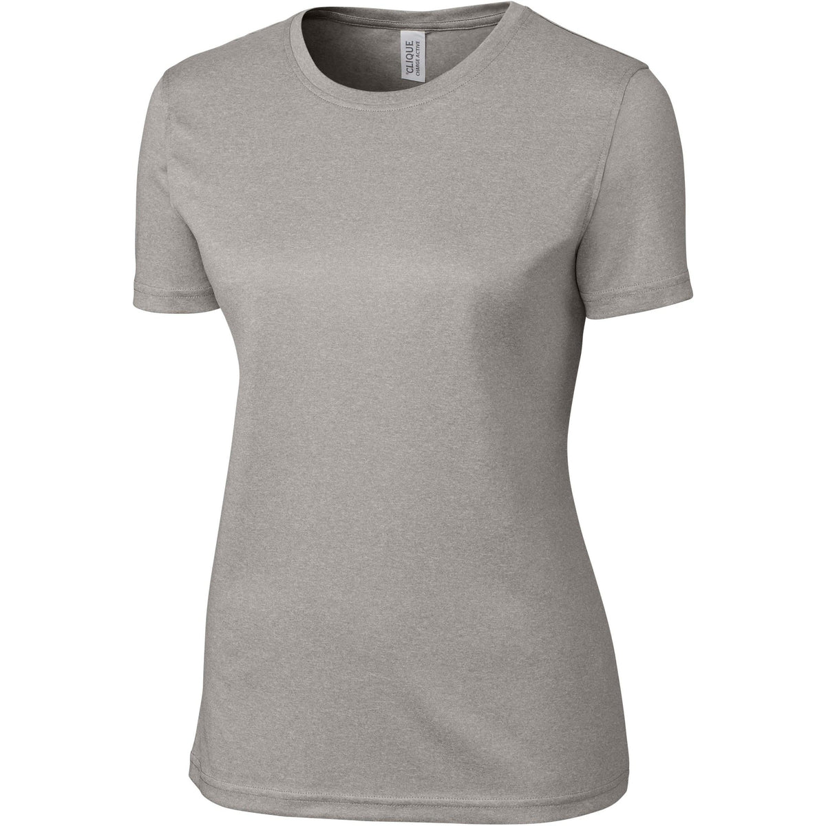no-logo Clique Women's Charge Active Tee-Polos-Clique-Light Grey Heather-XS-Thread Logic