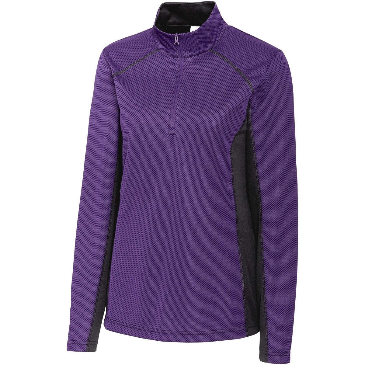 no-logo Clique Women's Ice Colorblock Half Zip-Quarter Zips-Clique-College Purple-XS-Thread Logic