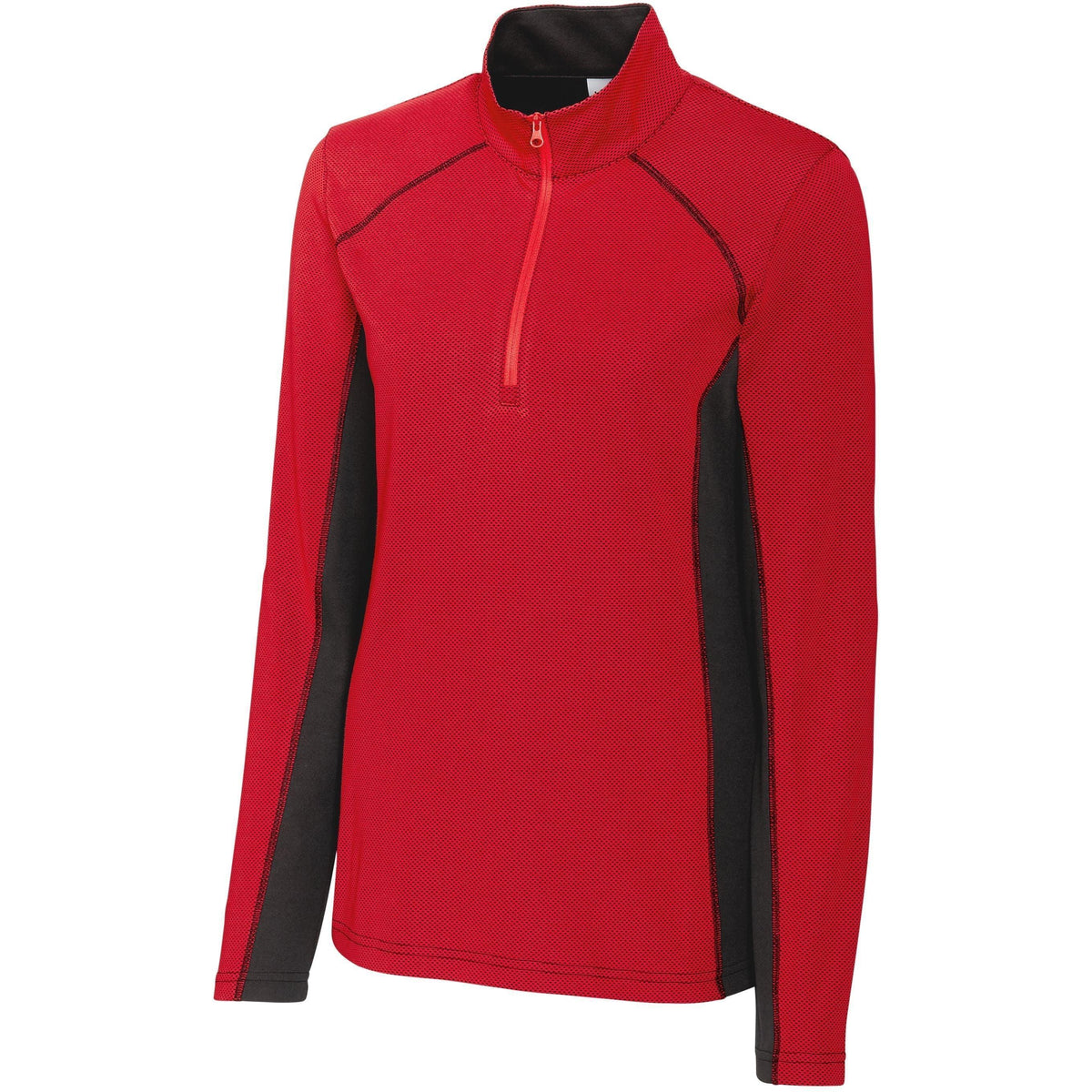 no-logo Clique Women's Ice Colorblock Half Zip-Quarter Zips-Clique-Red-XS-Thread Logic