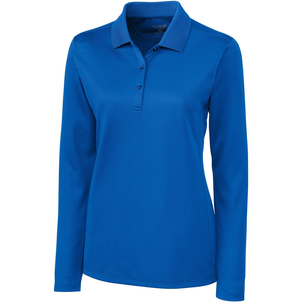 logo-left Clique Women's Long Sleeve Ice Lady Pique Polo-Polos-Clique-Royal-XS-Thread Logic