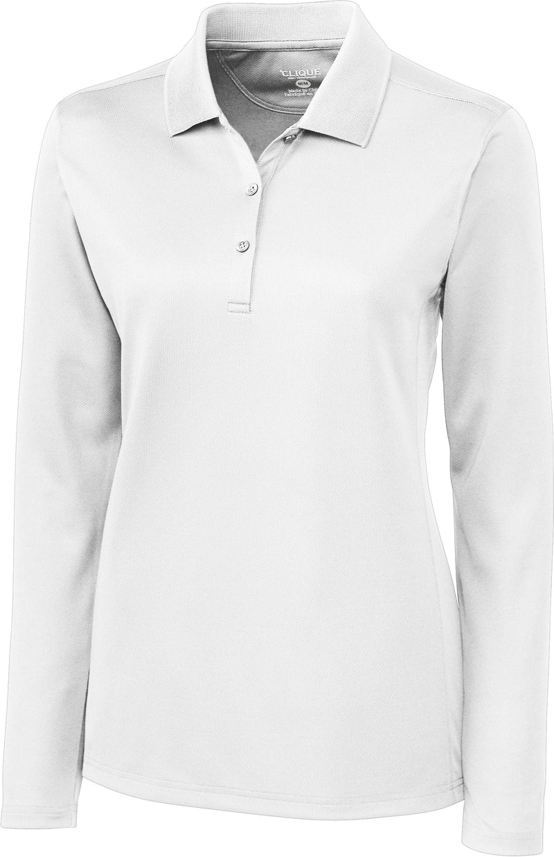 Clique Ladies Long Sleeve Ice Lady Pique Polo