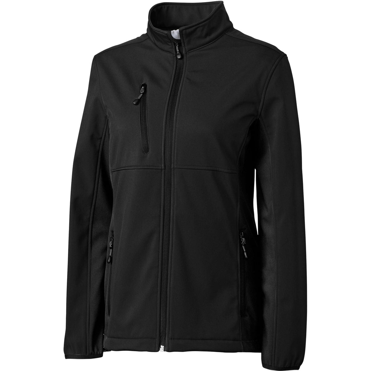 logo-left Clique Women's Narvik Colorblock Softshell-Ladies Jackets-Clique-Black/Black-XS-Thread Logic