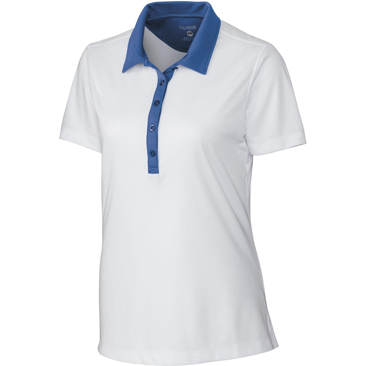 no-logo Clique Women's Parma Colorblock Polo-Ladies Polos-Clique-White/Sea Blue-XS-Thread Logic