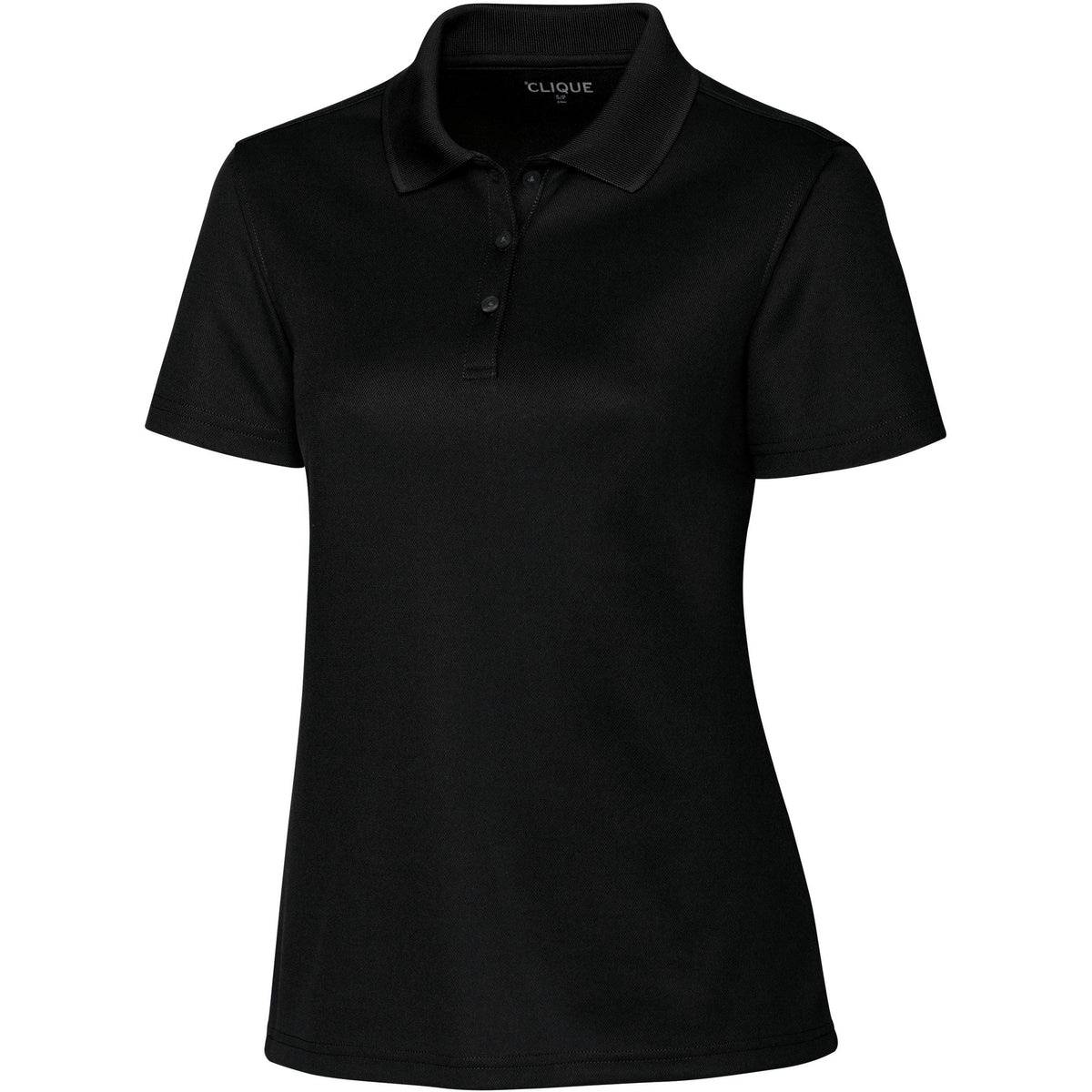 logo-left Clique Women's Spin Pique Polo-Ladies Polos-Clique-Black-XS-Thread Logic