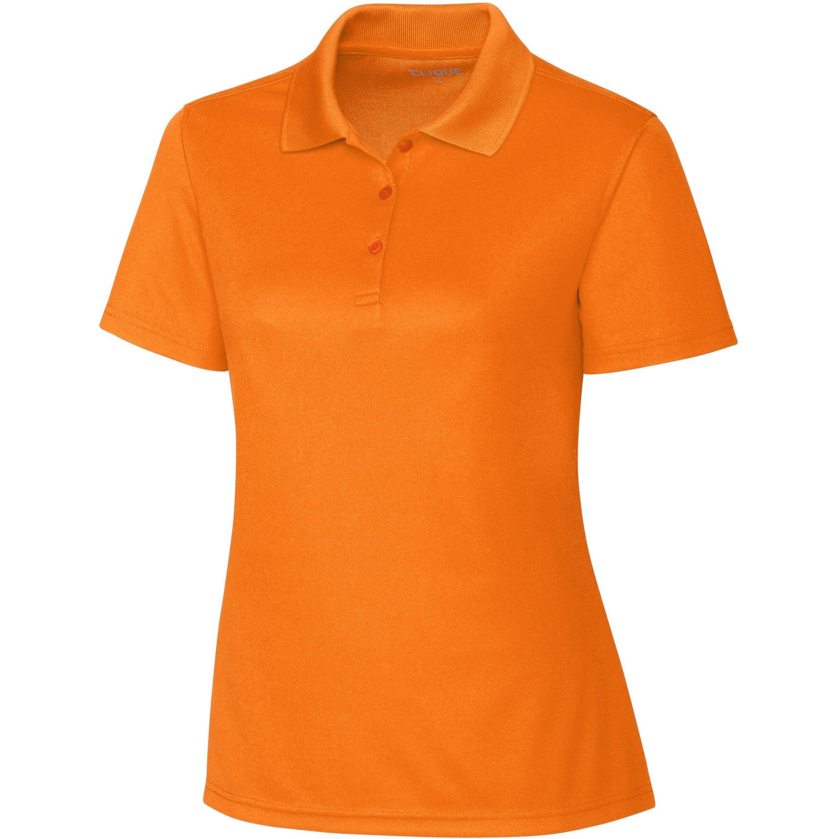 logo-left Clique Women's Spin Pique Polo-Ladies Polos-Clique-HiVis Orange-XS-Thread Logic